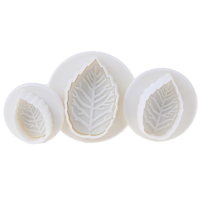 

Cookie Cake Tools Free Shipping 3Pcs Cake Rose Leaf Plunger Fondant Decorating Sugar Craft Mold Cutter Cake Decorating Pastry