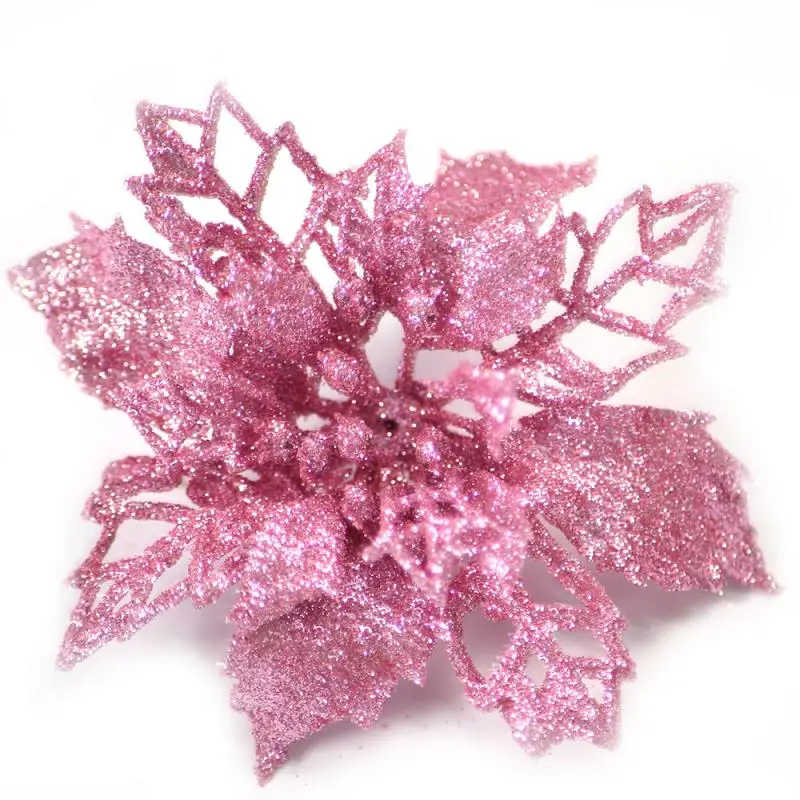 2021 Christmas Decoration Flower Glitter Fake Navidad Tree Decor DIY Kerst Decorations For Home | Дом и сад