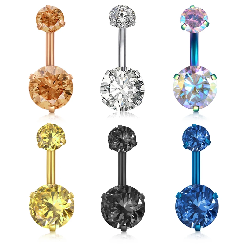 14 г пупка из нержавеющей стали для женщин и девочек кольца пирсинга живота