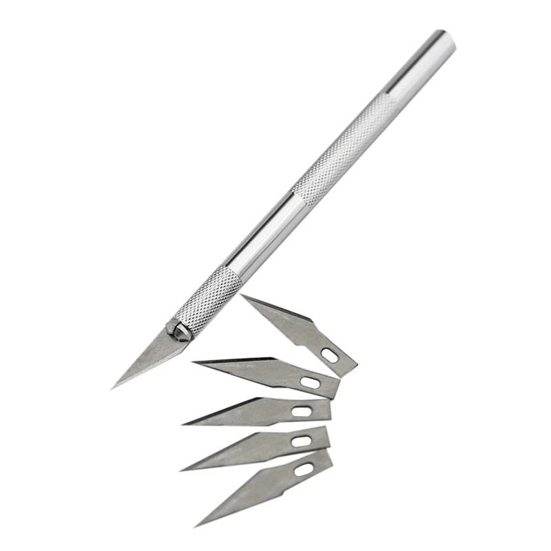 200PCS Replacement Hobby Blade Spare Blades Steel Craft Knife for DIY Art Work Cutting | Инструменты