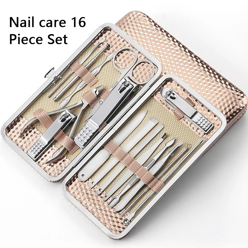 

16 шт., набор для маникюра из нержавеющей стали