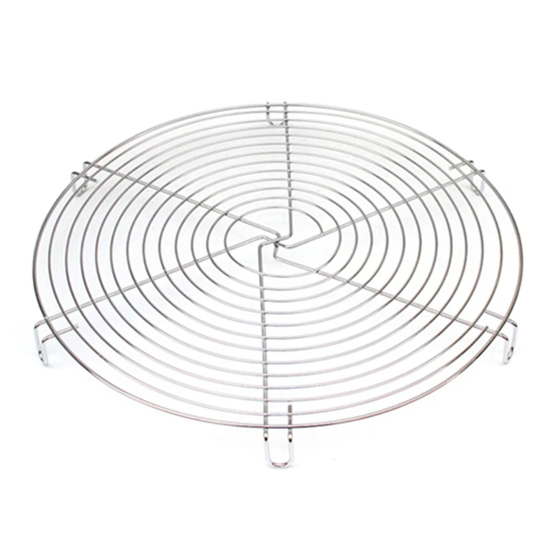 

Round Nonstick Cake Cooling Rack Stainless Steel Wire Cooling Grid Wire Tray Round Cookies Biscuits Bread Baking Tray
