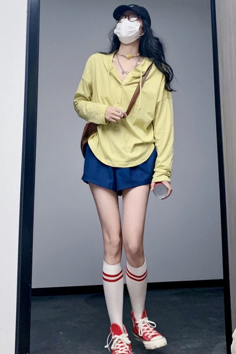 Футболка женская с капюшоном и длинным рукавом для защиты от солнца | Женская