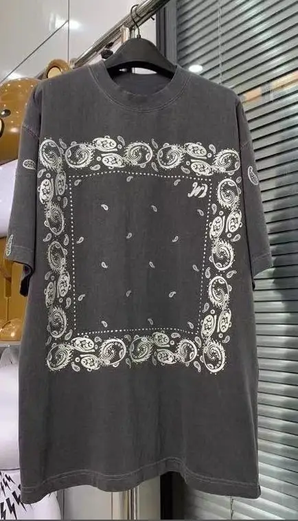 

2021ss световой Welldone футболки для мужчин женщин 1:1 Высокое качество кешью дизайн We11done Топ тенниска; Футболка для мальчика