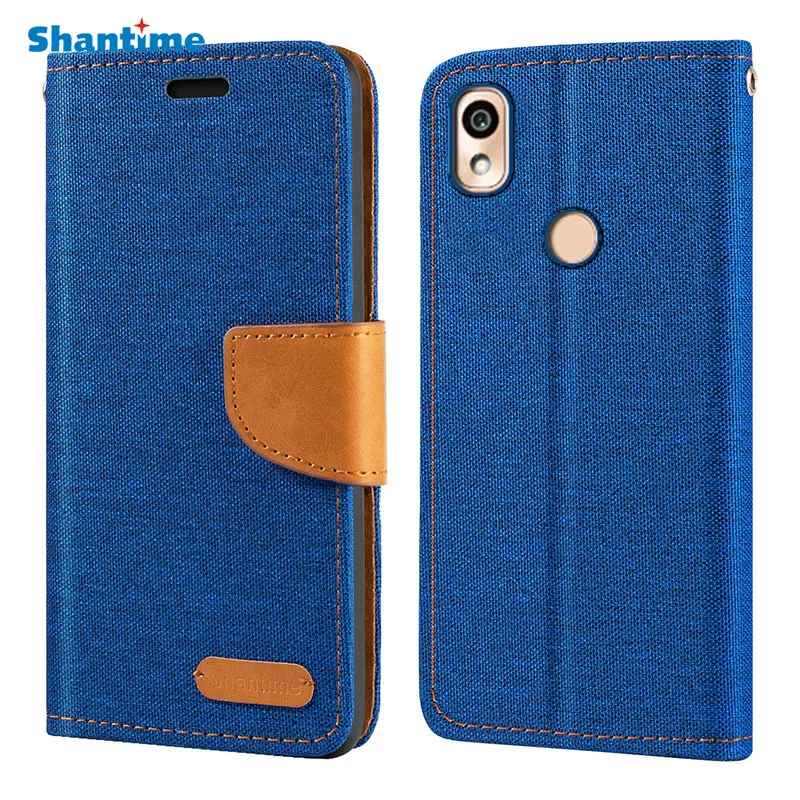 

Кожаный чехол-бумажник из ткани Оксфорд для Kyocera KY-51B с мягкой задней крышкой из ТПУ, магнитный чехол-книжка для Kyocera KY-51B