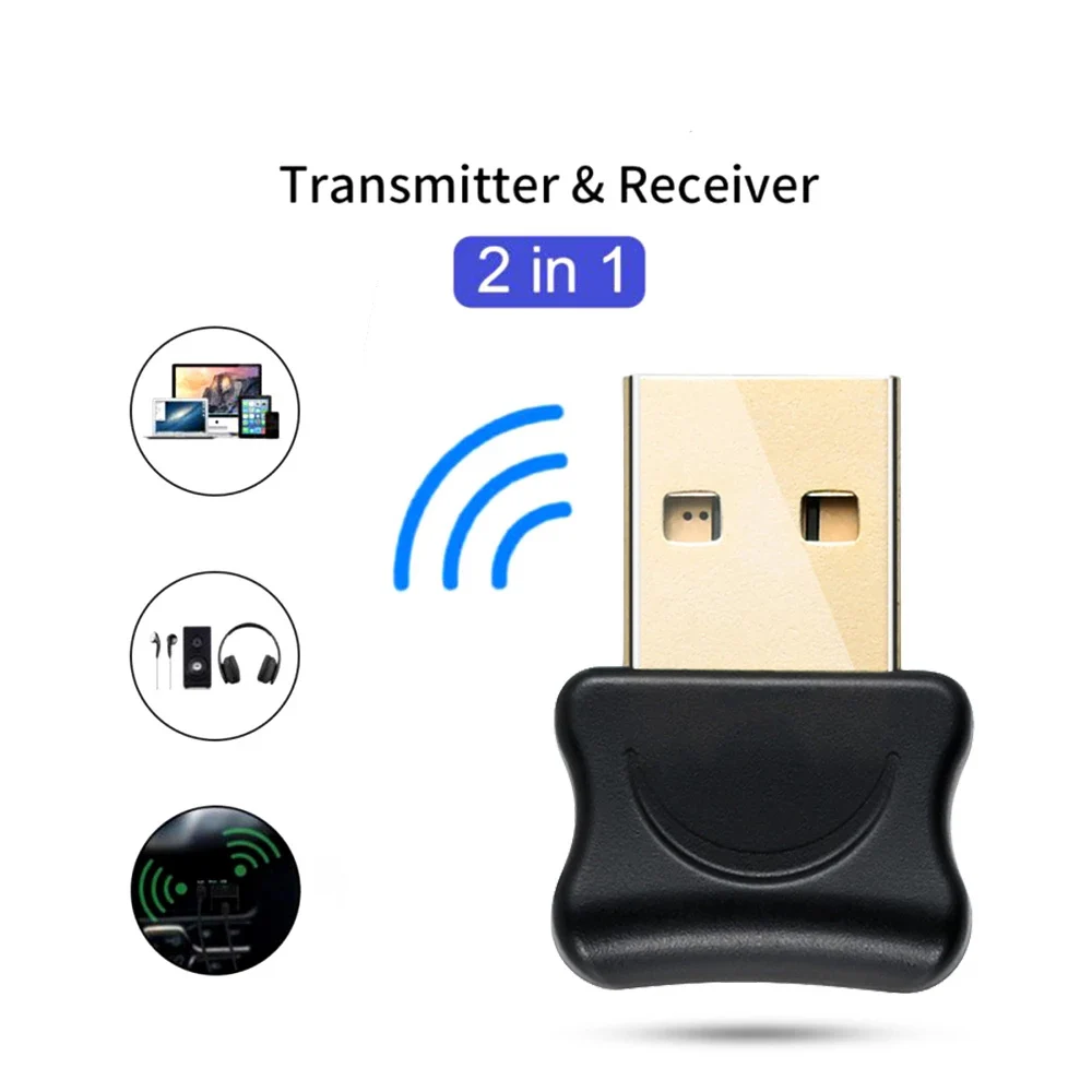

USB Bluetooth 5.0 Adapter Transmitter Bluetooth Receiver Audio Bluetooth Dongle Wireless USB Adapter for Computer PC Laptop