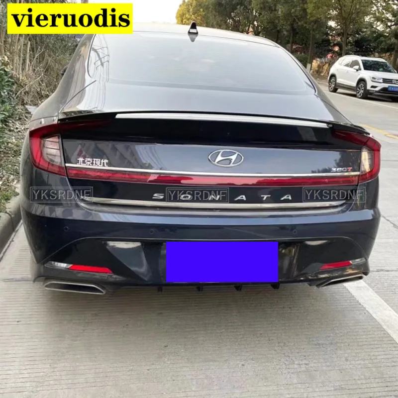

Для Hyundai NEW Sonata DN8 спойлер заднего багажника, крыла tail ABS материал специально для автомобильной установки 2019 2020 2021 год