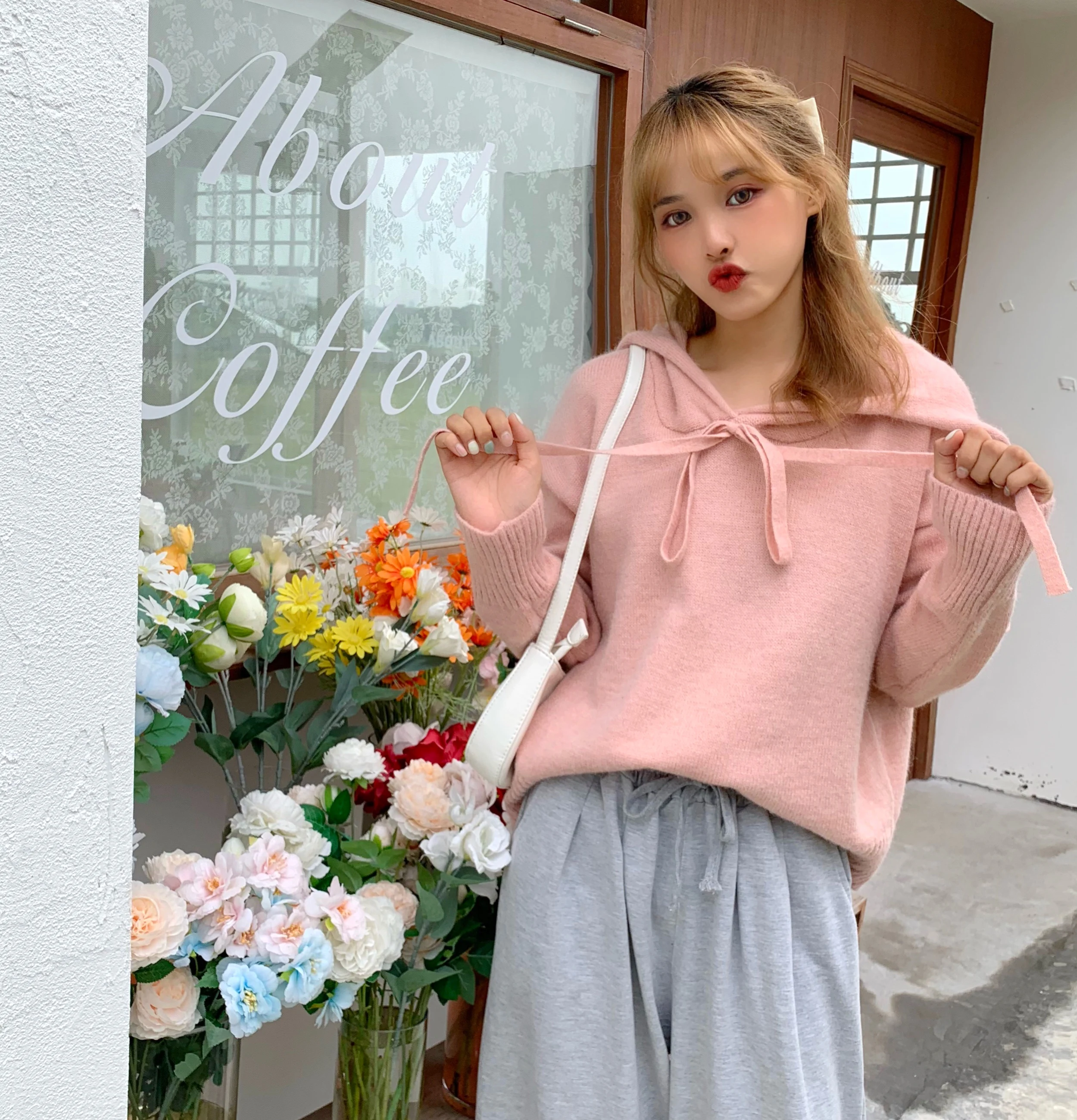 

Japan Preppy Style Sweet Knitted Sweaters for Women Loose Pullovers Fashion Brand Pink Autumn Winter Ladies Tops New Female