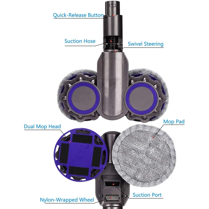 

Mop Head Cloth Water Tank for Dyson V6 V7 V8 V10 V11 Replacement Vacuum Cleaner Parts Accessories Dry/Wet Waxing