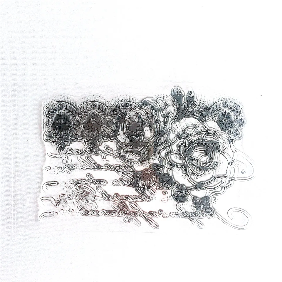 12*7 винтажные розы ремесло прозрачные силиконовые печатные уплотнения для сделай