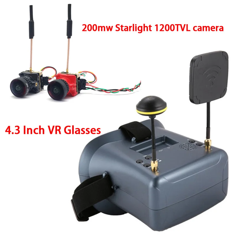 LS 008D 5 8G FPV Googles VR очки высокого качества 40CH с батареей 2000mA DVR разнообразие 200mw Starlight