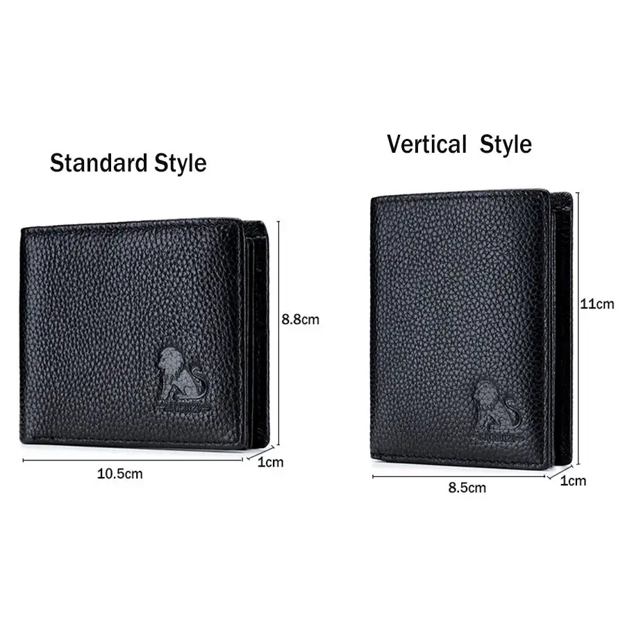 LAOSHIZI LUOSEN мужской кошелек натуральная кожа однотонный тонкий двойные Короткие