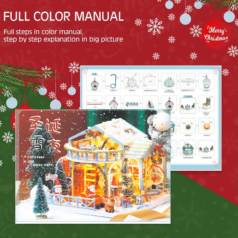 

Christmas Diy Cottage Villa Handmade Wedding House Model Assembly Toys Christmas Gift Diy Toy House