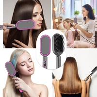 professional hair straightener tourmaline ceramic hair curler brush hair comb straighteners curling hair iron hair styler tool