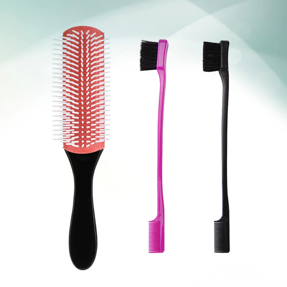 

1 Set Comb and Brushes Row Hairbrush Comb Double-ended Comb (1PC Comb and 2PCS Brush)