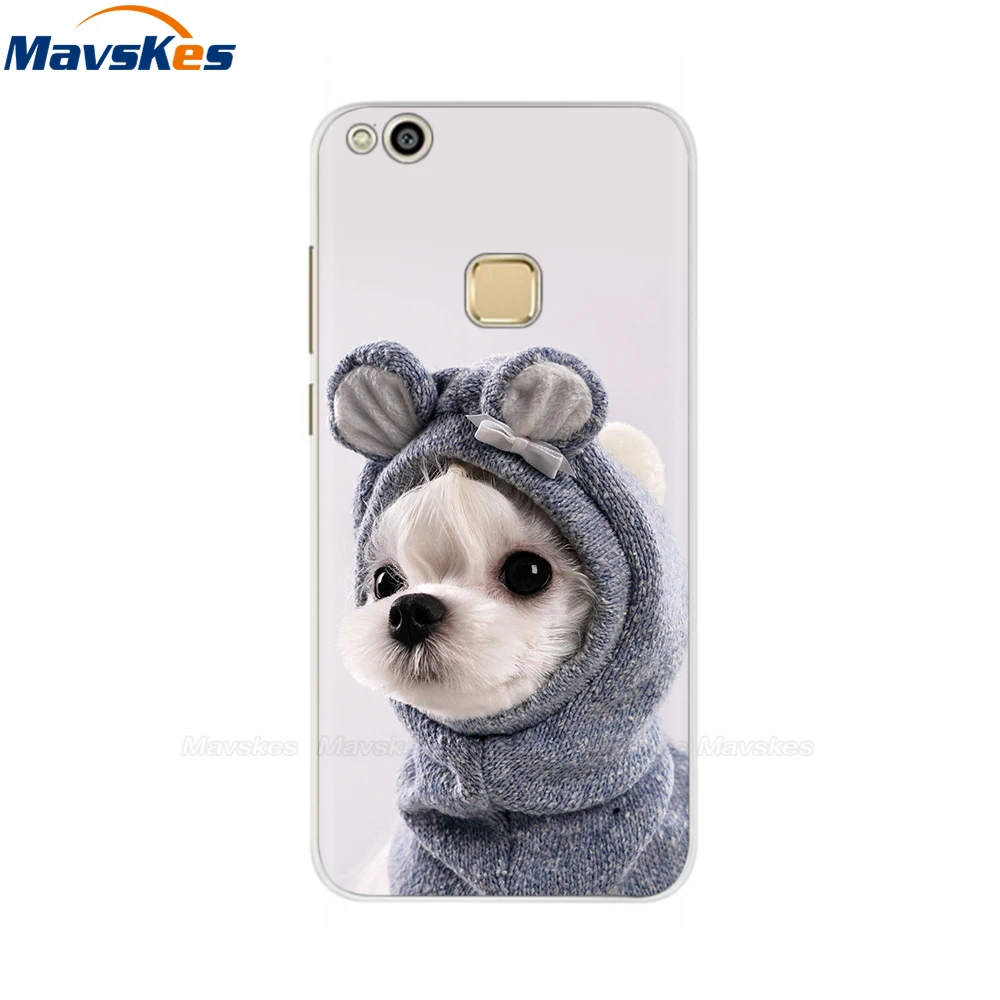 for huawei p10 lite case silicone cover case for huawei p10 soft tpu back cover cute cartoon cat flower phone cases coque etui free global shipping