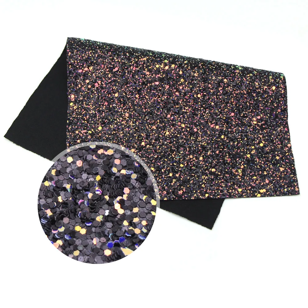 Крупная блестящая синтетическая кожа 20 х30 см Блестящие Блестки Лоскутная