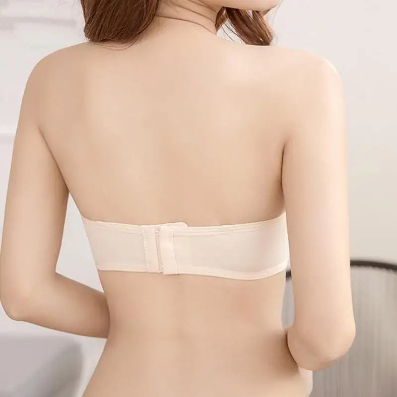 Повседневный Гладкий бесшовный пуш-ап Противоскользящий без бретелек Невидимый