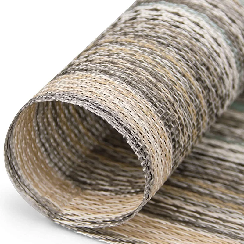 

Fresh and Antiskid Western Restaurant Heat Insulation Cup Mat Rectangular Table Mat Bowl Mat 8PCS