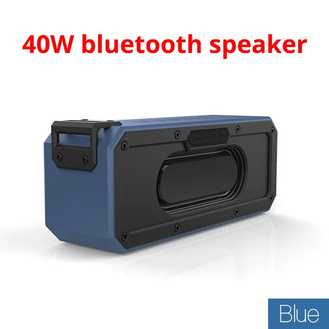 40w x3pro blue 40 Вт портативный динамик Водонепроницаемый 20 Вт беспроводной Bluetooth динамик 10 Вт Бумбокс мощный бас Бумбокс звуковая панель сабвуфера для xiaomi - Цвет: 40w x3pro blue