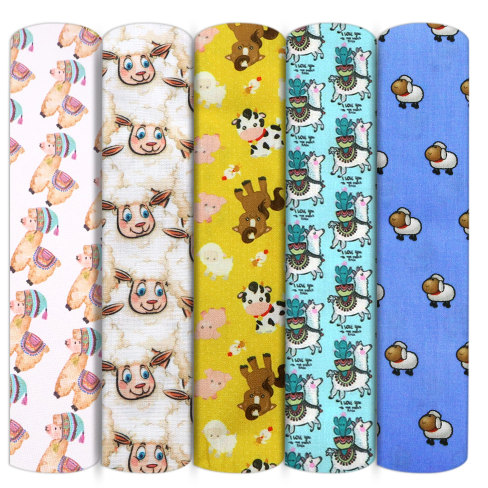 Овечья альпака Лоскутная ткань из полиэстера и хлопка для детей домашний