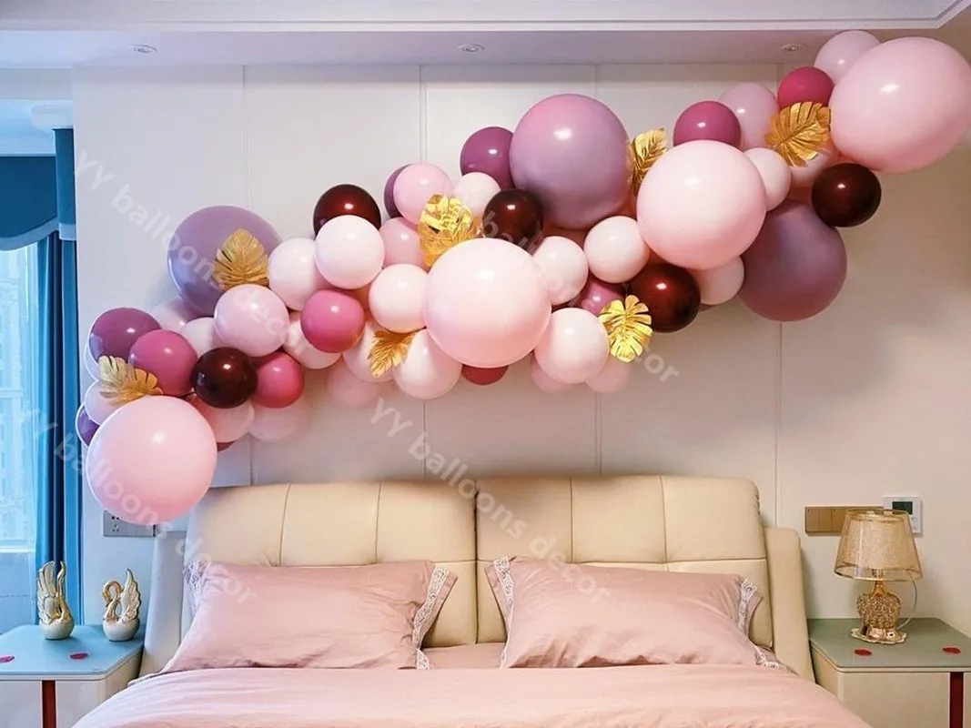 DIY Paste SKIN Rose Gold Party Decoration Balloons Garland Arch Kit Metallic 4D Ballon Baby Shower Decorations Backdrop | Дом и сад