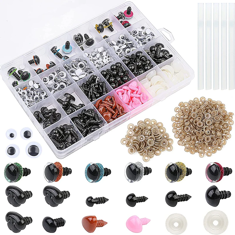 MIUSIE 819 Pcs Black Plastic Crafts Safety Eyes And Nose DIY Handmade Crafts For Teddy Bear Stuffed Animals Doll Accessories
MIUSIE 819 Pcs Black Plastic Crafts Safety Eyes And Nose DIY Handmade Crafts For Teddy Bear Stuffed Animals Doll Accessories