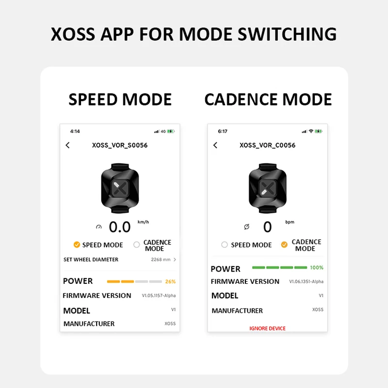 Велокомпьютер XOSS устройство для измерения скорости и частоты вращения педалей с