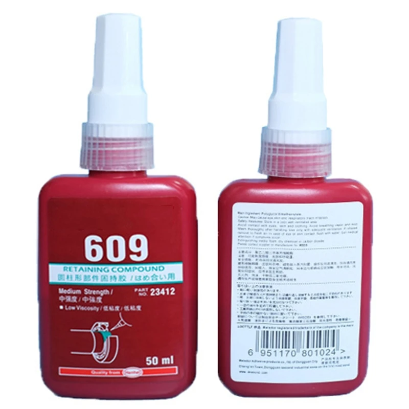 

50ml High Strength 609 Anaerobic Adhesive Cylindrical Retaining Adhesive Bearing Repair Fast Curing Sealing Glue