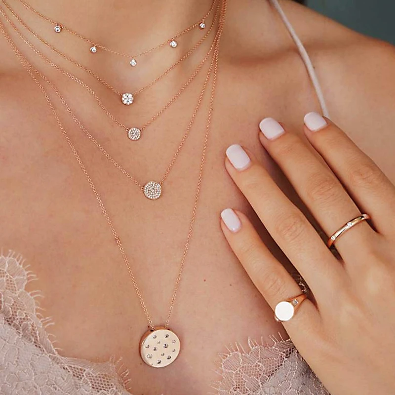 Женское ожерелье из серебра 925 пробы с фианитом | Украшения и аксессуары