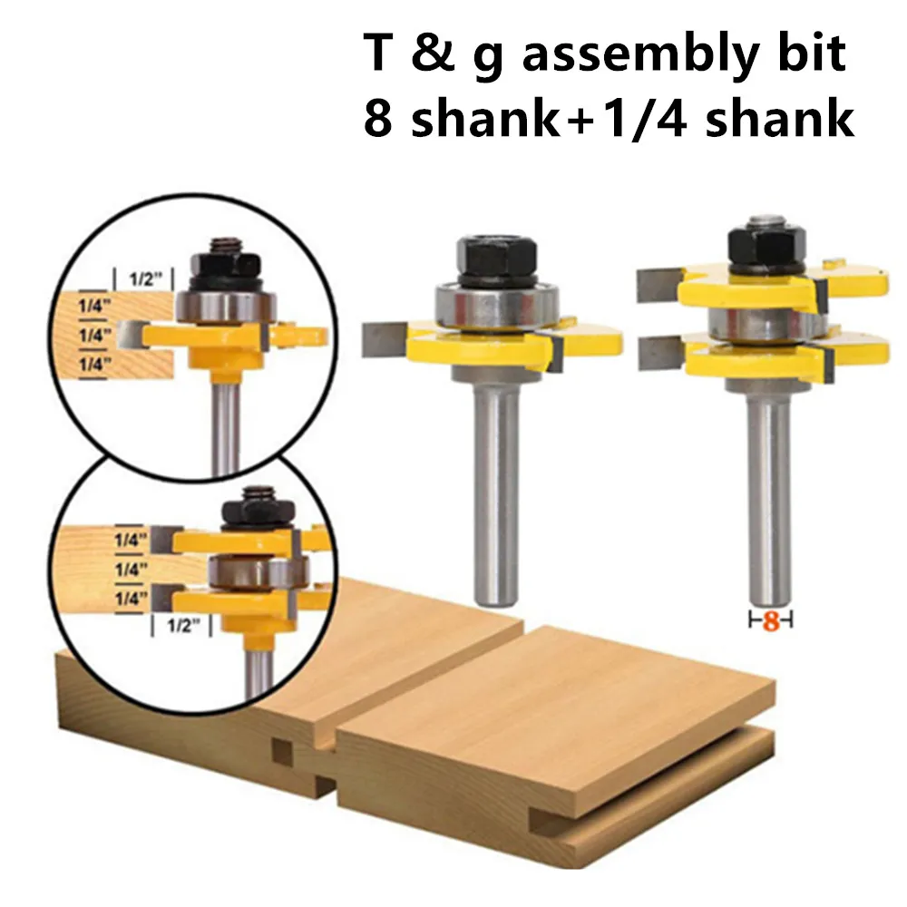 8 мм хвостовик высокое качество Язык и паз соединение сборки маршрутизатор Набор