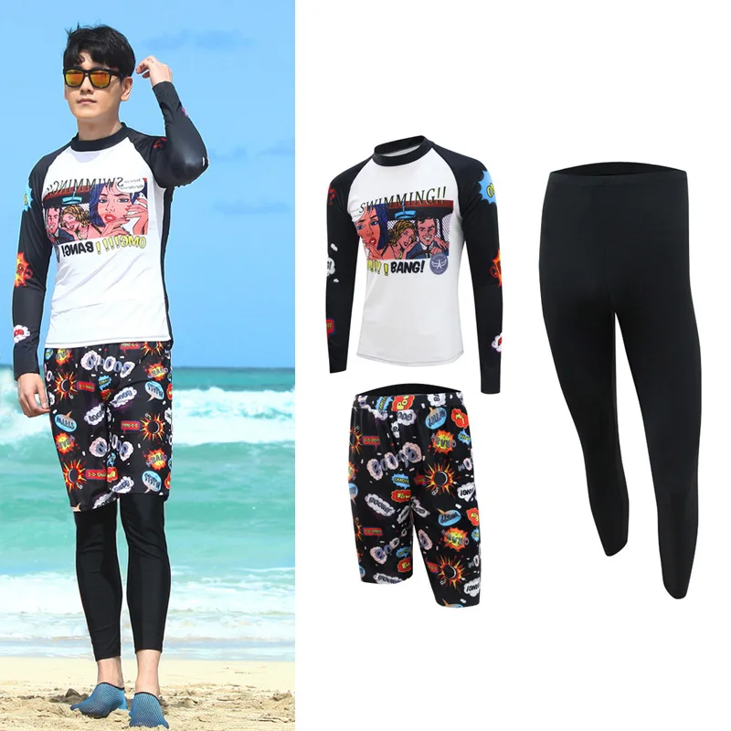 

Men's Women's Sport Suits Fitness Yoga Running Athletic Tracksuits Long Sleeve Swimsuit Bathing Surf Snorkeling Suit Rash Guards