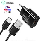 Зарядное устройство USB Type-c, QC 3,0, 3 А, для Samsung Galaxy A21S, A31, A41, A51, A71, S10, S9, S8 Plus, Note 9, 8