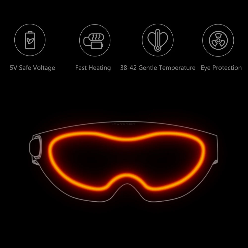 xiaomi mijia ardor 3d stereoscopic hot compress eye mask surround heating relieve fatigue usb type c powered for work study rest free global shipping