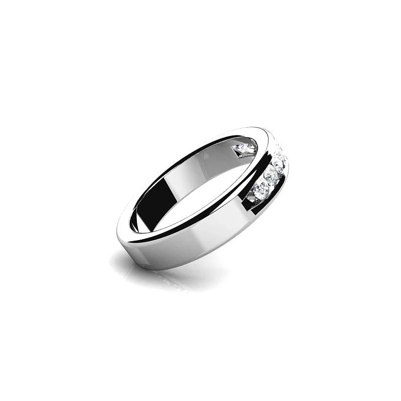 

ANZIW Classic Style Queen Rings 925 Solid Sterling Silver with SONA for Women Engagement Double Rings New Design