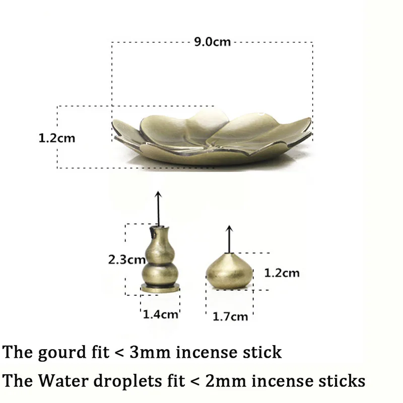 Античный держатель для благовоний медный палочки горелка Лотос