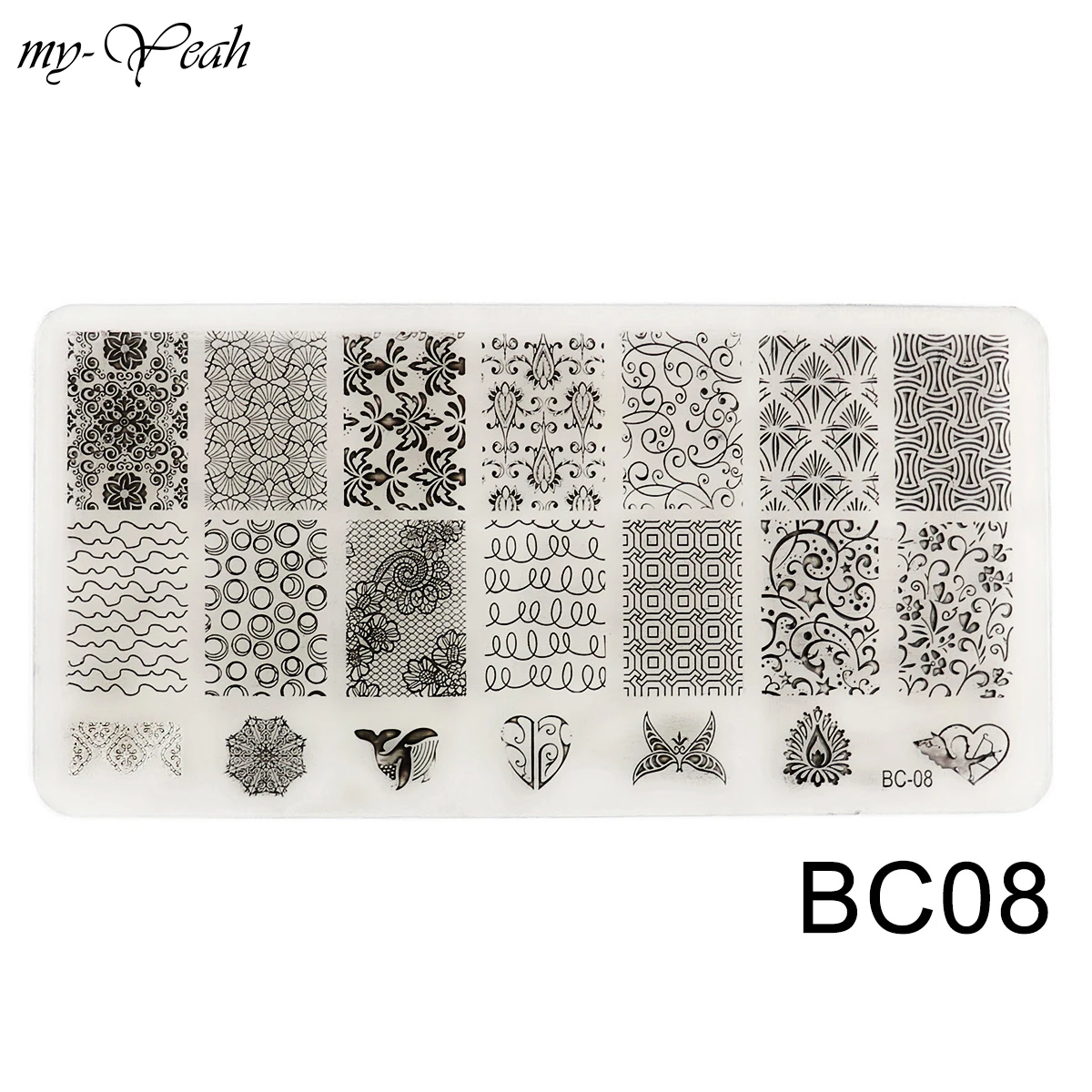 My-Yeah дизайн ногтей кружева цветок животный узор передача изображения прозрачная