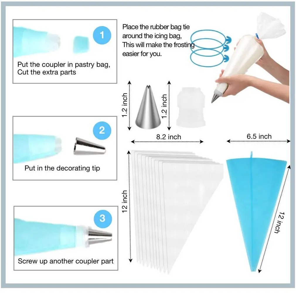 

New DIY Cake Decorating Bakery Tools Kit Cake Turntable Nozzle Set Pastry Tube Fondant Dessert Cake Baking Tool Kitchen Supplies