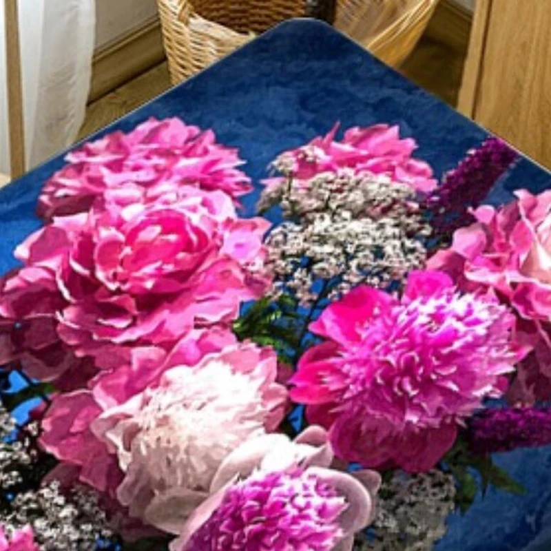 Плотная хлопковая скатерть креативная Пылезащитная моющаяся 3D с цветами