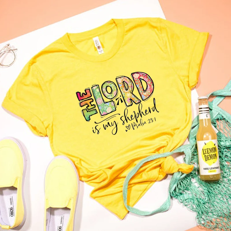 Господь мой пастырь пс 2:1 Иисус футболка для женщин 90s гранж модные футболки