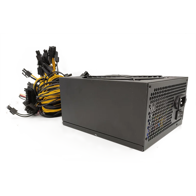 1600w Питание для 6 GPU эфириума Шахтер Bitcoin шахтеров Поддержка видеокарта RX470 RX480 RX570