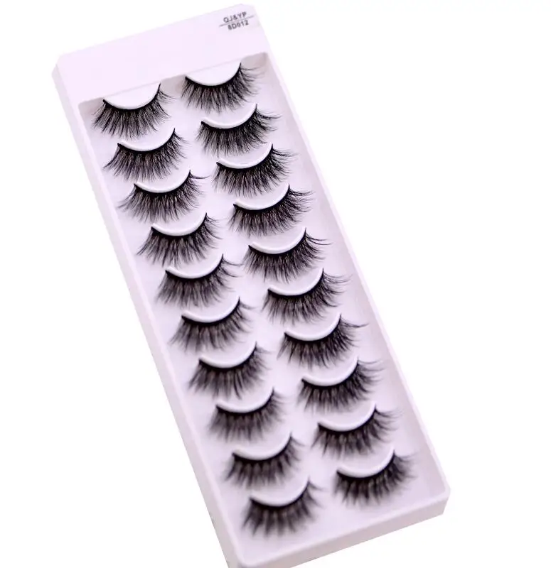 10 Pairs 8D012 HBZGTLAD 5/8/10 пар 3D норковые накладные ресницы натуральные/толстые длинные ресницы для макияжа инструменты для наращивания - Цвет: 10 Pairs 8D012