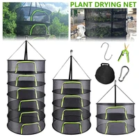 herb drying rack net 246 layer hanging dry net with pruning shear collapsible plant dryer with zipper for seeds bud hydroponic
