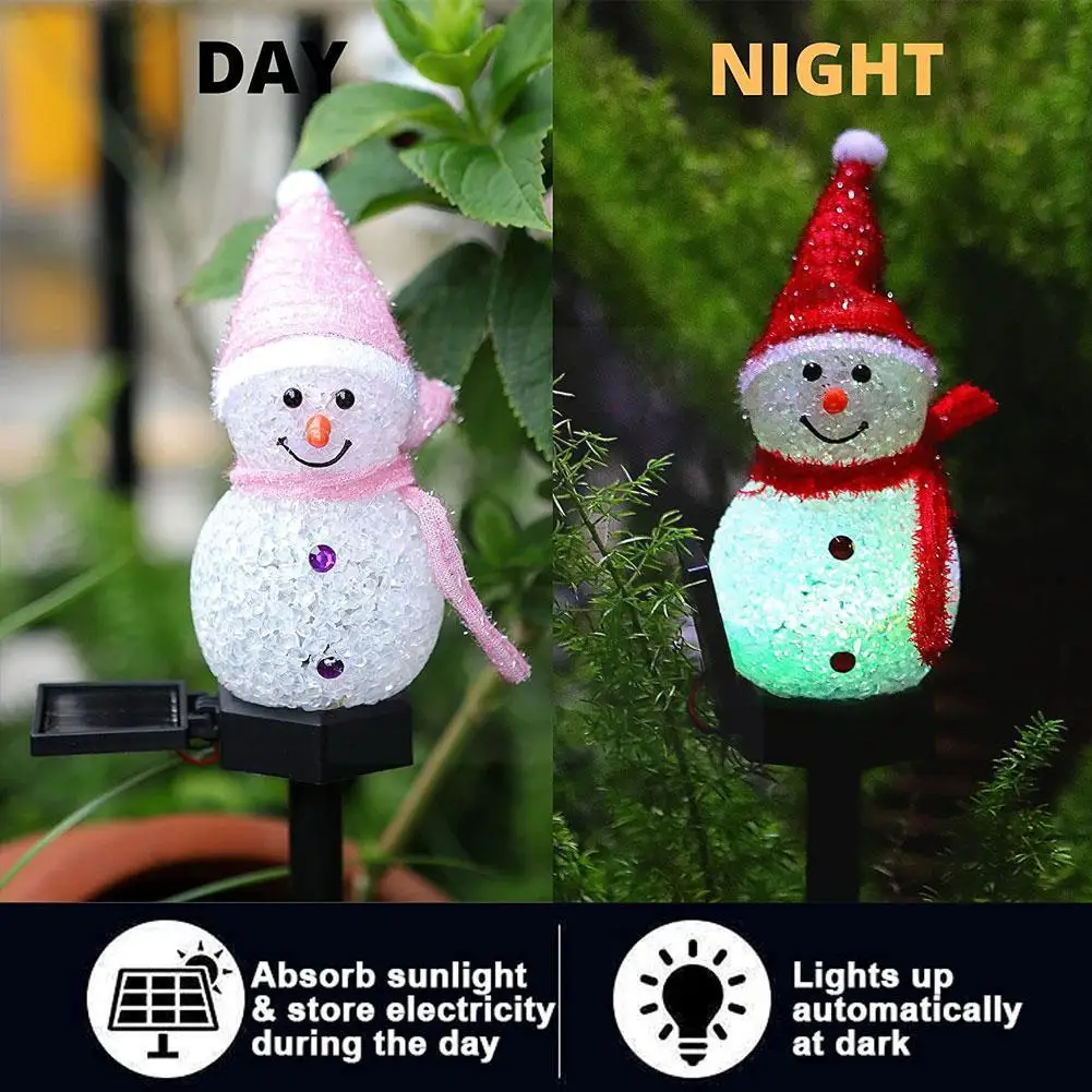 

Outdoor LED Solar Snowman Lawn Light Landscape Lamp Decorations Series Cartoon Led Lights For Patio Decoration A9T7