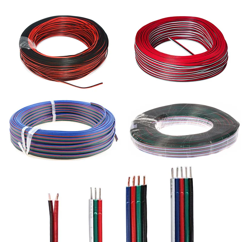 2 контактный 3 4 5 22AWG светодиодный разъем Удлинительный кабель для WS2812 WS2811 SK6812 APA102