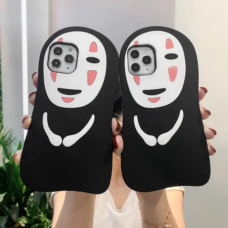 Япония Тихиро аниме Унесенные призраками Ghibli Миядзаки 3D Kaonashi силиконовый чехол