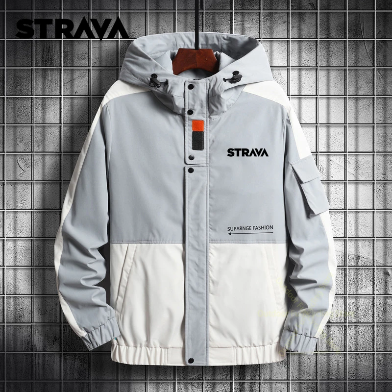 

Мужская велосипедная куртка Strava, уличная спортивная одежда для велоспорта, ветрозащитная велосипедная куртка для дороги, прочная Мужская в...