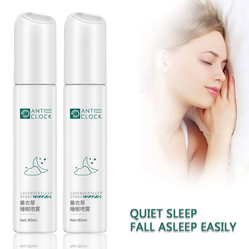 

80ml Lavender Sleep Spray Insomnia Therapy Lavender Pillow Calm Deep Mist Essential Sleep Oils Make Spray Good Aromatherapy Y5V5