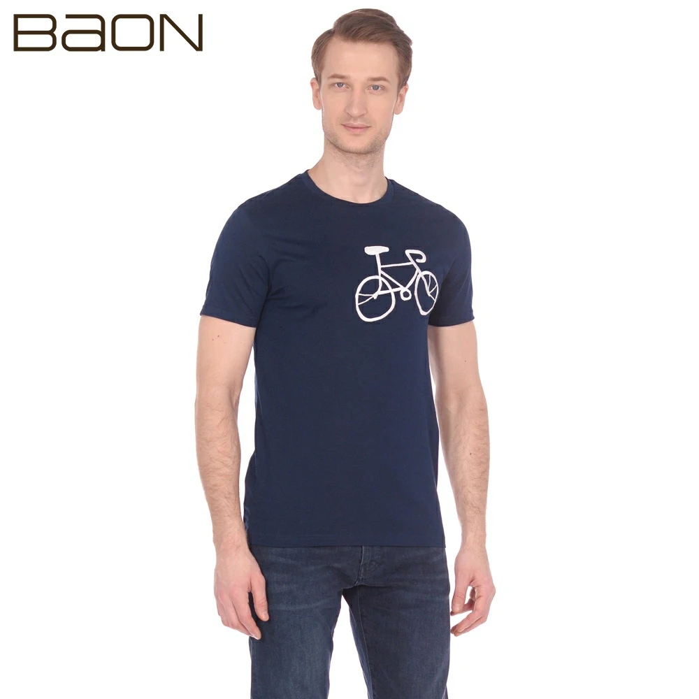 Мужская футболка с вышитым велосипедом Baon B739028 | одежда