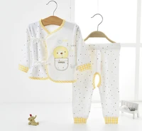 spring and autumn newborn clothes childrens cotton cute cartoon printed comfortable kids long sleeve top pants two piece xb89